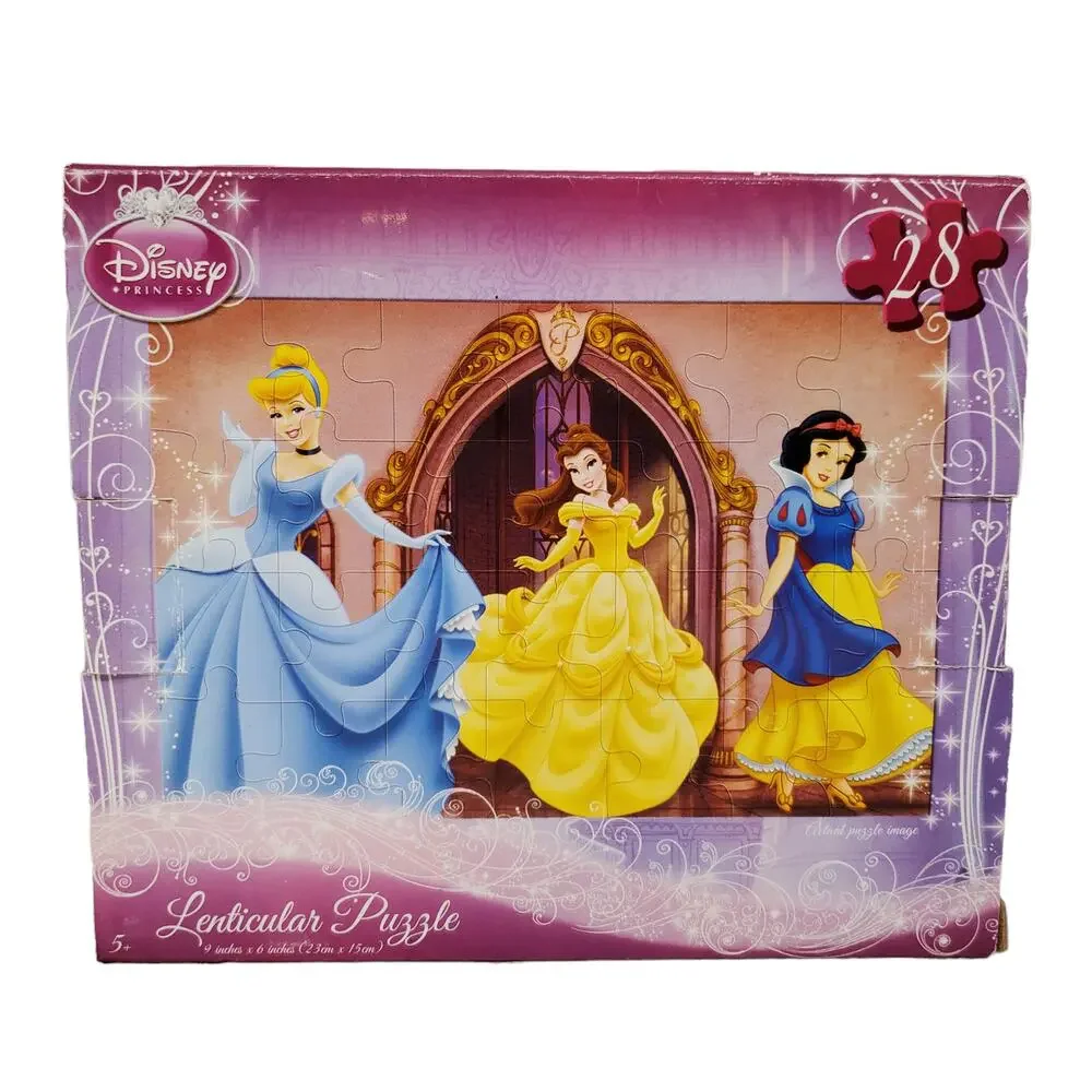 Disney Princess Puzzle Belle Cinderella Snow White Lenticular Puzzle